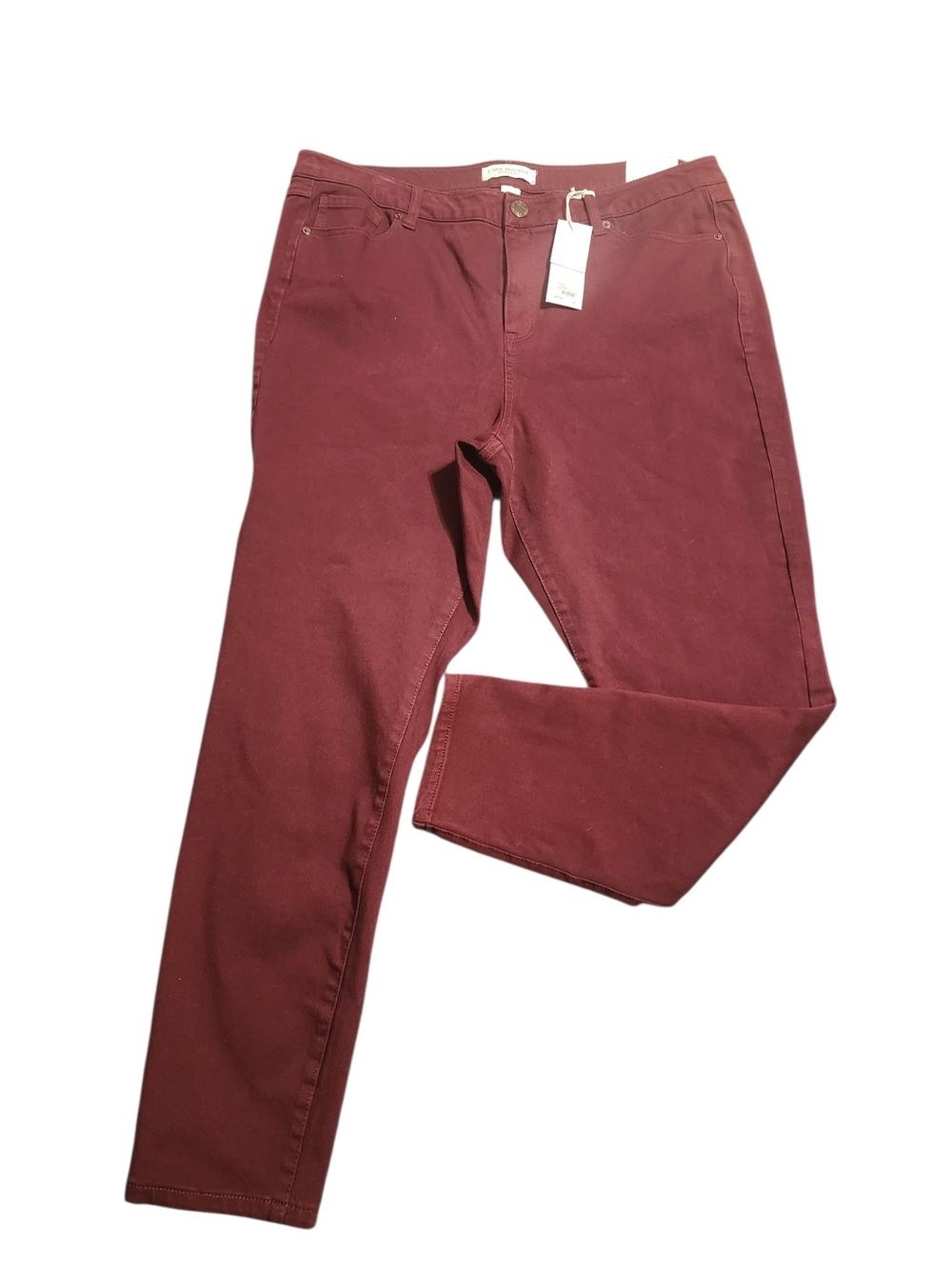 Lane Bryant Maroon Straight-Leg Pants